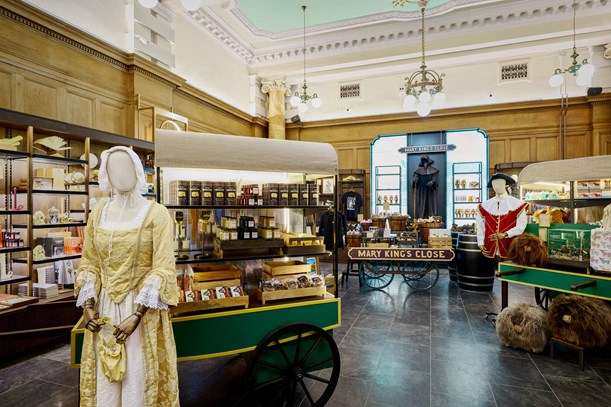 Interior of the shop at The Real Mary King's Close