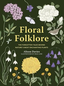 Green illustrated jacket for Floral Folklore