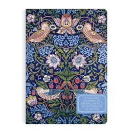 WILLIAM MORRIS STRAWBERRY THIEF EMBROIDERED LINED B5 JOURNAL