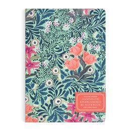 WILLIAM MORRIS BOWER EMBROIDERED LINED B5 JOURNAL