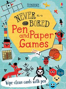 NEVER GET BORED PEN AND PAPER GAMES CARDS