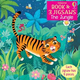 USBORNE BOOK AND THREE JIGSAWS: THE JUNGLE