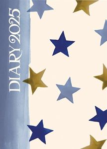 EMMA BRIDGEWATER BLUE STORMY STARS A6 DIARY 2025