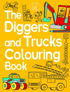 DIGGERS AND TRUCKS COLOURING BOOK