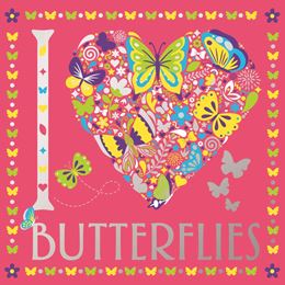 I HEART BUTTERFLIES COLOURING