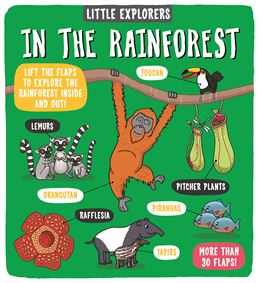 LITTLE EXPLORERS: IN THE RAINFOREST (LIFT THE FLAPS) (BOARD)