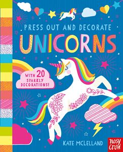 PRESS OUT AND DECORATE: UNICORNS (BOARD)