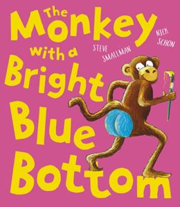 MONKEY WITH A BRIGHT BLUE BOTTOM