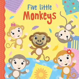 FIVE LITTLE MONKEYS FINGER PUPPET BOOK (BOARD)