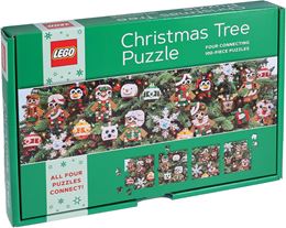 LEGO CHRISTMAS TREE PUZZLE (FOUR 100 PIECE JIGSAWS)