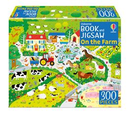 USBORNE BOOK AND JIGSAW: ON THE FARM (NEW)