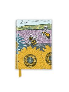 KATE HEISS SUNFLOWER FIELDS FOILED RULED A6 JOURNAL (HB)