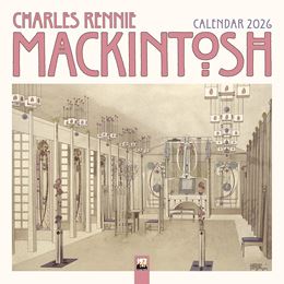 CHARLES RENNIE MACKINTOSH WALL CALENDAR 2026 (FLAME TREE)