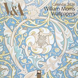 V&A WILLIAM MORRIS WALLPAPERS 2026 WALL CALENDAR (FLAME)