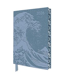 KATSUSHIKA HOKUSAI THE GREAT WAVE 2026 VEGAN LEATHER DIARY