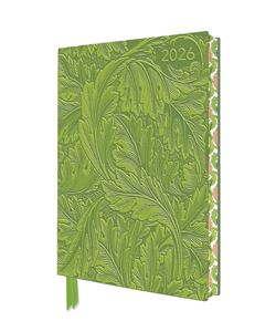 WILLIAM MORRIS ACANTHUS 2026 VEGAN LEATHER DIARY (FLAME)