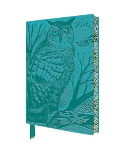 ANGELA HARDING LONG EARED OWL 2026 VEGAN LEATHER DIARY