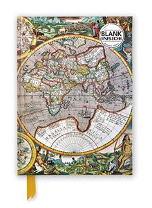 ANTIQUE MAP FOILED BLANK A5 JOURNAL (HB)