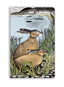 ANGELA HARDING RATHLIN HARES SOFT TOUCH RULED JOURNAL (HB)