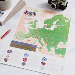 EUROPEAN CITY BREAKS COLLECT AND SCRATCH (PRINT / MAP)