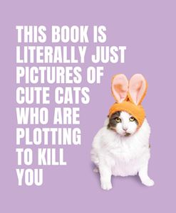 THIS BOOK IS LITERALLY JUST/ CUTE CATS/ PLOTTING TO KILL YOU