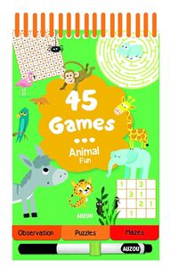 45 GAMES: ANIMAL FUN (AUZOU) (SPIRAL)