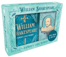 WILLIAM SHAKESPEARE TINY BOOK AND PIN SET