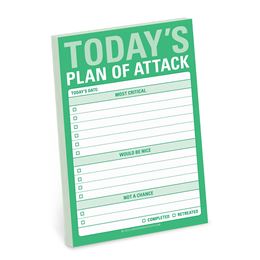 TODAYS PLAN OF ATTACK LARGE STICKY NOTES (KNOCK KNOCK)