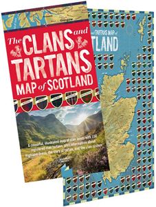 CLANS AND TARTANS MAP OF SCOTLAND (WAVERLEY) (FOLDED)