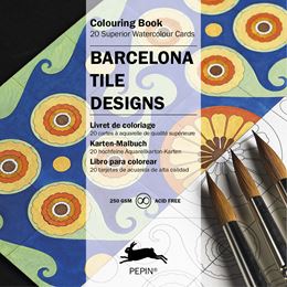 PEPIN COLOURING BOOK CARDS: BARCELONA TILE DESIGNS