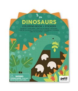 COLORING BOOK WITH STICKERS DINOSAURS