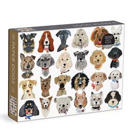 PAPER DOGS 1000 PIECE JIGSAW PUZZLE (GALISON)