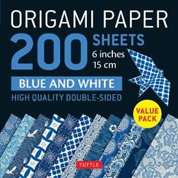 ORIGAMI PAPER BLUE AND WHITE PATTERNS (TUTTLE)