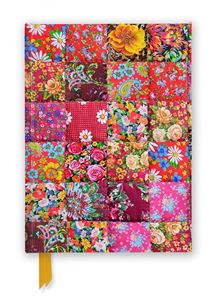 FLORAL PATCHWORK QUILT FOILED RULED A5 JOURNAL