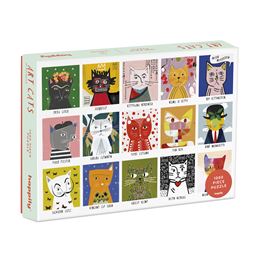 ART CATS 1000 PIECE JIGSAW PUZZLE (HAPPILY PUZZLES)