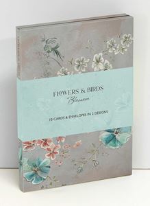 FLOWERS AND BIRDS BLOSSOM WALLET NOTECARDS