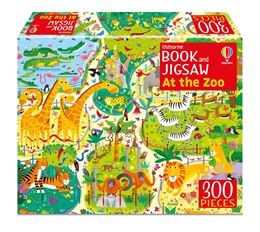 USBORNE BOOK AND JIGSAW: AT THE ZOO (300 PIECES)