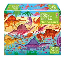 USBORNE BOOK AND JIGSAW: DINOSAURS (300 PIECES)